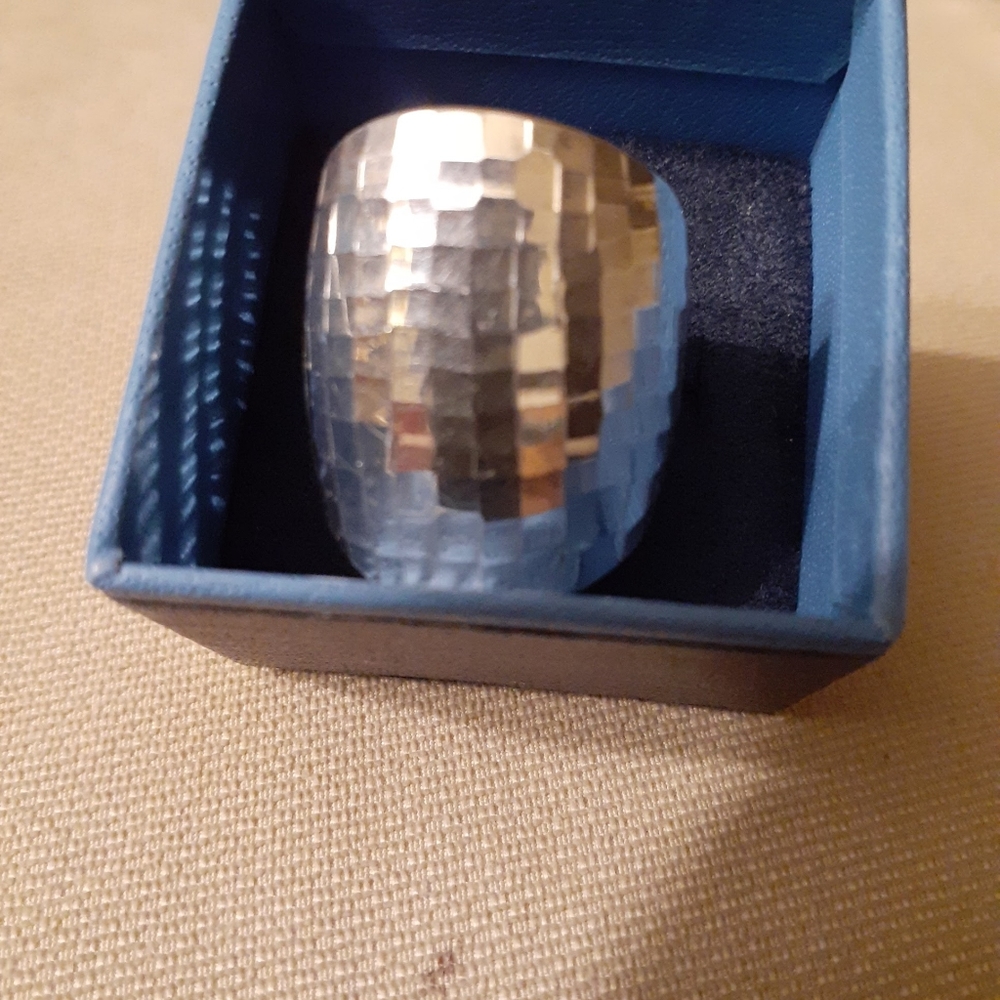 JCM STERLING SILVER MIRROR RING SIZE 9